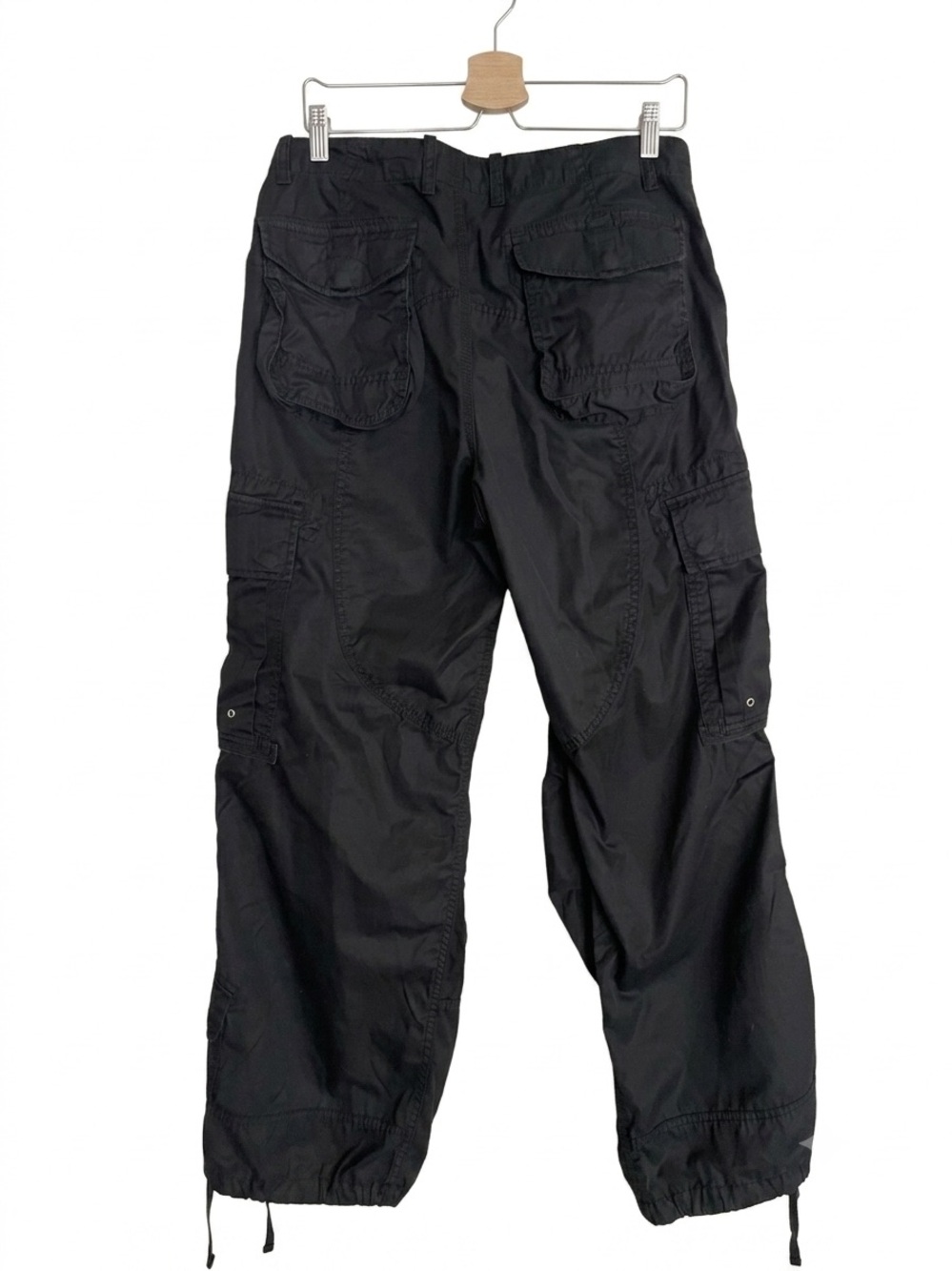 Vintage 90's Gorp Core Polo Ralph Lauren Black Utility Cargo Pants Size 32x30 - Picture 2 of 9